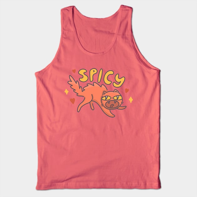 Spicy Cat Tank Top by sadsquatch